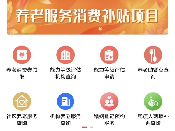 民政通养老消费券领取端口