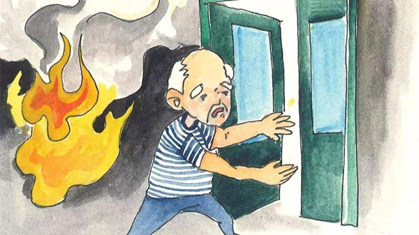 成都养老院一暄康养分享急救知识之高层火灾逃生篇-贸然打开房门