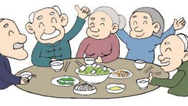 成都养老院经验分享-长寿秘诀：细嚼慢咽-爷爷奶奶聚餐
